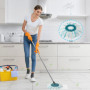 Sprifityy 4 Pièces pour Leifheit Têtes de Rechange Clean Twist Disc Mop Micro Kit, Tête de Rechange pour vadrouille réutilisable