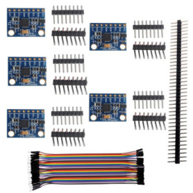 Lot de 5 capteurs d'accéléromètre gyroscopique 6DOF à trois axes IMU pour drone quadrirotor Arduino RC