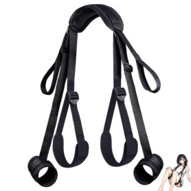 TAUOE Appareil d'entraînement au yoga pour couples - Kit d'écharpe de cuisse et de cheville, du cou aux poignets, avec jouets po