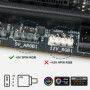 YieJoya Câble répartiteur RVB 5 V 3 broches 1 à 4 broches - Prolongez et connectez vos bandes LED RVB et ventilateurs
