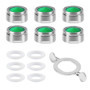 Vinabo 6pcs Mousseur M24, Acier Inoxydable Aérateur Filtre en ABS + 8joints et 1 Clé, Economiseur d'eau Embout Brise Jet Robinet