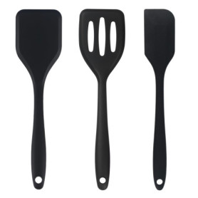 Lot de 3 mini spatules en silicone, petites spatules faciles à nettoyer pour frire, cuisiner, retourner, poisson, œufs, crêpes