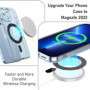 Lot de 6 anneaux d'adaptateur magnétique sans fil - Kit de conversion magnétique pour téléphone portable - Compatible avec iPhon