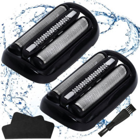 Pièce de Rechange Pour Rasoir Électrique Homme, 2 pcs Tête de Rasoir de Rechange, Remplacement de Rasoir,Tête de Remplacement de