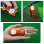 Crestgolf Golf Divot Tool avec Bouton Pop-up et Marqueur de Balle Magnétique Pitch Mark Mini-Outil Portable et Pliable Léger