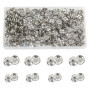 BetterJonny Lot de 200 boutons-pression en métal 12 mm et 10 mm pour coudre des vêtements - Argenté