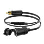 Hoembpn 30cm Prise Din Mâle Européenne Adaptateur Allume-cigare Rallonge Étanche avec Fusible 10A, 12V/24V Din Male Plug Secteur