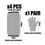 2 Paires De Protège Bras Anti Coupure, 1 Paire De Gants Anti Coupure, Protège Bras, Protège Bras Pour Jardinage, Manchettes, Man