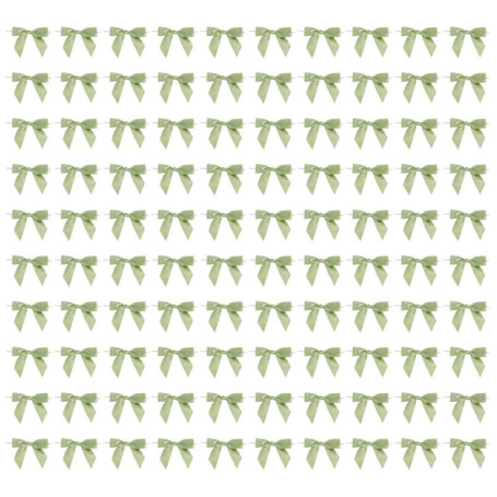 YSJCHEBS 100 Papillons Vert Clair, Rubans Beiges, Arcs De Mariage De Voiture, Arcs De Mariage Décoratifs, Arcs De Ruban, Rubans 