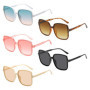 YSJCHEBS Lot De 5 Lunettes De Fête, Lunettes De Soleil Pour Femmes, Lunettes Carrées Tendance, Lunettes Dégradées Surdimensionné