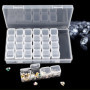 Lot De 2 Boîtes De Rangement Avec 28 Compartiments, Boîte D'Accessoires Pour Peinture Diamant, Boîte De Rangement Pour Bijoux, B