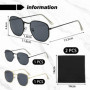 EHDWXVZM 2 Morceaux De Verres À Cadre En Métal Et 2 Morceaux De Lunettes De Nettoyage, Lunettes De Soleil Rétro, Accessoires Per