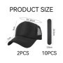 SGSCFG 2 Chapeaux Noirs Et 10 Coups De Randonnée Noirs, Casquette De Baseball Respirante, Casquette De Baseball De Protection So