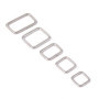 Swpeet 100 Pcs anneau Rectangle métallique assorti, ceinture ceinture boucle pour sacs de ceinture accessoires DIY - 13mm / 15mm
