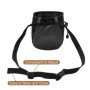 FUZVOL Sac de magnésium noir pour escalade avec ceinture réglable et cordon de serrage. Peut être suspendu à la taille pour l'es