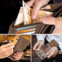 TEEHON Portefeuille Homme en Cuir avec Blocage RFID, 12 Emplacements pour Cartes, 1 ID & Photo Window, Sac à Monnaie, 2 Comparti