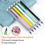 Skaaisont Crayon Sans Encre avec Gomme, Portable 6PCS Metal Pencil Réutilisables, Crayon Nib Remplaçable pour le Bureau et l'Etu