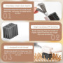 2 Pièces 2 In 1 Nettoyeurs De Brosse À Cheveux,Outil de Nettoyage de Brosse À Cheveux,Peigne de Nettoyage,Mini Instrument Pour E