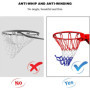 Lot de 2 Filets de Basket-Ball Professionnels en Nylon - Filet de Rechange Durable et résistant à Tous Les Temps - pour Panier d