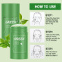 2 Pièces Green Mask Stick Masque Visage,Bâton de Masque Au Thé Vert,Green Stick Mask, Hydratant Efficace,Soins de la Peau Pour H