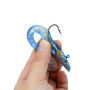 TDDL 5 Pièces Leurre Peche Mer, 11CM Leurres Souples Pêche Appâts avec T-Tail Articles de Pêche en Silicone Leurres de Pêches Ar