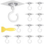 THATSRAD 12 PCS Crochet Plastique Adhésif Crochets Rotatifs à 360°Crochets Mural Crochet Pliant Autocollant Transparent avec 1 R