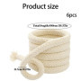 Lot de 6 mèches rondes et épaisses pour lampes à huile - Mèche en coton de 6 mm de long - Pour lampe à huile, lampes à alcool, b