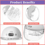 Tire Lait Electrique avec 4 Modes, 2 Tire Lait Portable, Breast Pump Electric Main Libre avec 2 Boucles de Réglage de Soutien-Go