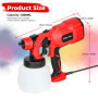 Pistolet Peinture Electrique 1200ml, 550W HVLP Pulvérisateurs de Peinture, Station Peinture Basse Pression avec 4 Buses en Cuivr