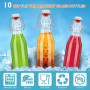 YAMAIDUO Lot de 10 Bouteille Verre 250ml, Bouteille en Verre avec Bouchon Mécanique avec 10 sceaux, 10 étiquettes, entonnoir pou