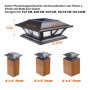 Siedinlar Lampe Exterieur Lumières Solaires de Chapeau de Poteau 2 Modes Lampe LED pour Jardin Terrasse Clôture 4x4 5x5 6x6 pouc