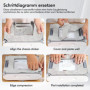 Lot de 12 chiffons de rechange pour robot de nettoyage de fenêtre Ecovacs Winbot W1 / W1 Pro / W2 / W2 Omni - Tampon de nettoyag