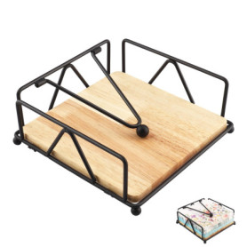 Zosenyer Porte Serviette de Table, Distributeur de Serviettes en Métal Barre Lestée, 18 x 18 x 8 cm Porte-serviettes Papier avec