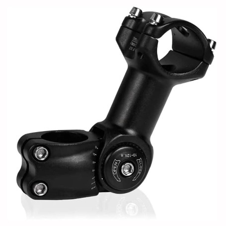 ANCLLO Potence de vélo réglable ± 60 degrés 25,4 mm réglable pour VTT, vélo de route, cyclisme 90 mm