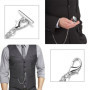 1 Pièces Chaîne de Gilet Montre de Poche, Chaîne de Montre Pendante, Chaîne Classique en Métal, Chaîne d'Albert pour Hommes, ave