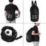 Hunphy Sac de Basket-Ball, Sac à Cordon de Football, Sac à Dos en Maille Filet, Sac à Dos en Maille Polyvalent avec Sangle Régla