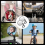 2 PCS Miroir Voiture Bébé, Retroviseur Voiture Bebe, Miroir Bébé 360° Rotation Réglable, Polyvalent Rétroviseurs Vélo Nylon HD p