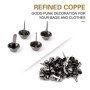50pcs Rivets Goujon Clou, Rivets pour Cuir Sac à Main, Rivets Goujon Cône Pieds pour Décoration et Réparation d'Artisanat de Cui