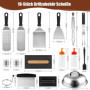 Sumeber Accessoires de barbecue en acier inoxydable avec spatule pour barbecue, presse à hamburger Smash en fonte, accessoires d