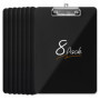 Lot de 8 Porte Bloc A4, Porte Documents a4 Avec Pince Métallique, Idéal pour Fournitures de Bureau : Bureaux, écoles, Cabinets M