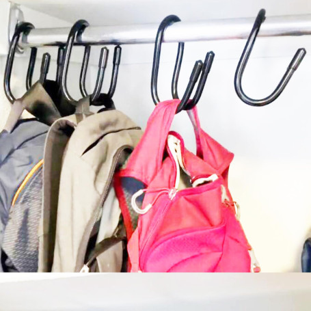 Lot de 4 grands cintres pour sac à main pour placard, sac à main, organiseur de sac à main pour accrocher des sacs lourds, sacs 