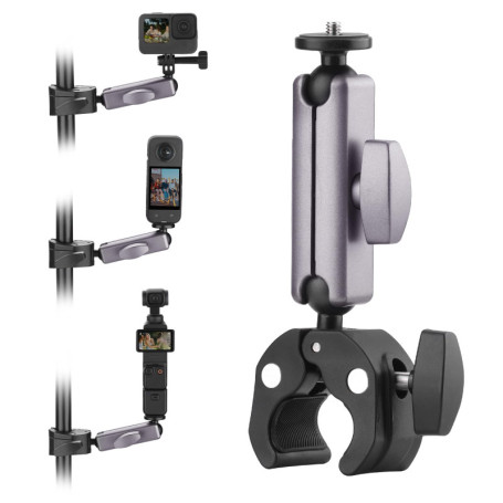 BRDRC Support de poignée de moto en aluminium pour appareil photo Insta360 X4 X3 Ace Pro Go 3S, pour DJI Osmo Pocket 3 2 Mobile 