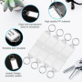 36 Pièces Porte Clés Porte Clef en Plastique de 5 cm，Étiquettes en Papier Vierge Lignées Couvercles Transparents，Pour Identifica