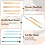 17 PCS Outil Modelage Argile, Outil Sculpture Modelage, Outil Modelage Clay Sculpting Tools,kit poterie,Outils de Sculpture,pour