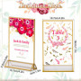 6Pcs Support de Menu Verticaux, 4*6in Support de Menu de Table avec Bordures Dorées/Support Vertical, Porte-affiche de Table en 