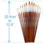 Lot de 13 Grands pinceaux Ronds pour Peinture Acrylique, Aquarelle, Huile, gouacheen par étudiants en Art, Professionnels et Art
