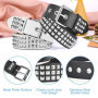 NAROSEBE Lot de 2 Ceinture à Clous, Noir et Blanc, Ceinture Cloutée Ceintures en Cuir Unisexe Ceinture à Rivets Ceinture Punk en