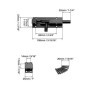 QWORK® 2X Verrou targette en alliage d'aluminium - 130 x 37 mm - boulon Ø 12 mm - Loquet coulissante pour porte, fenêtre, portai