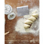 QWORK® spatule à pâte, grattoir de cuisine, gadget de cuisine, 14 X 12 cm, inox