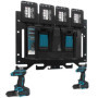 QWORK® 3-en-1 Support Batterie, Support Batterie Mural, Compatible avec Makita 14,4 V et 18 V Batteries, Chargeurs, Visseuses sa